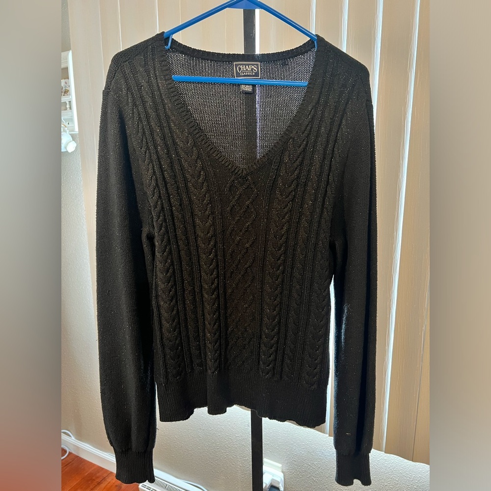 Women’s Chaos Black Sparkle Sweater Size XL